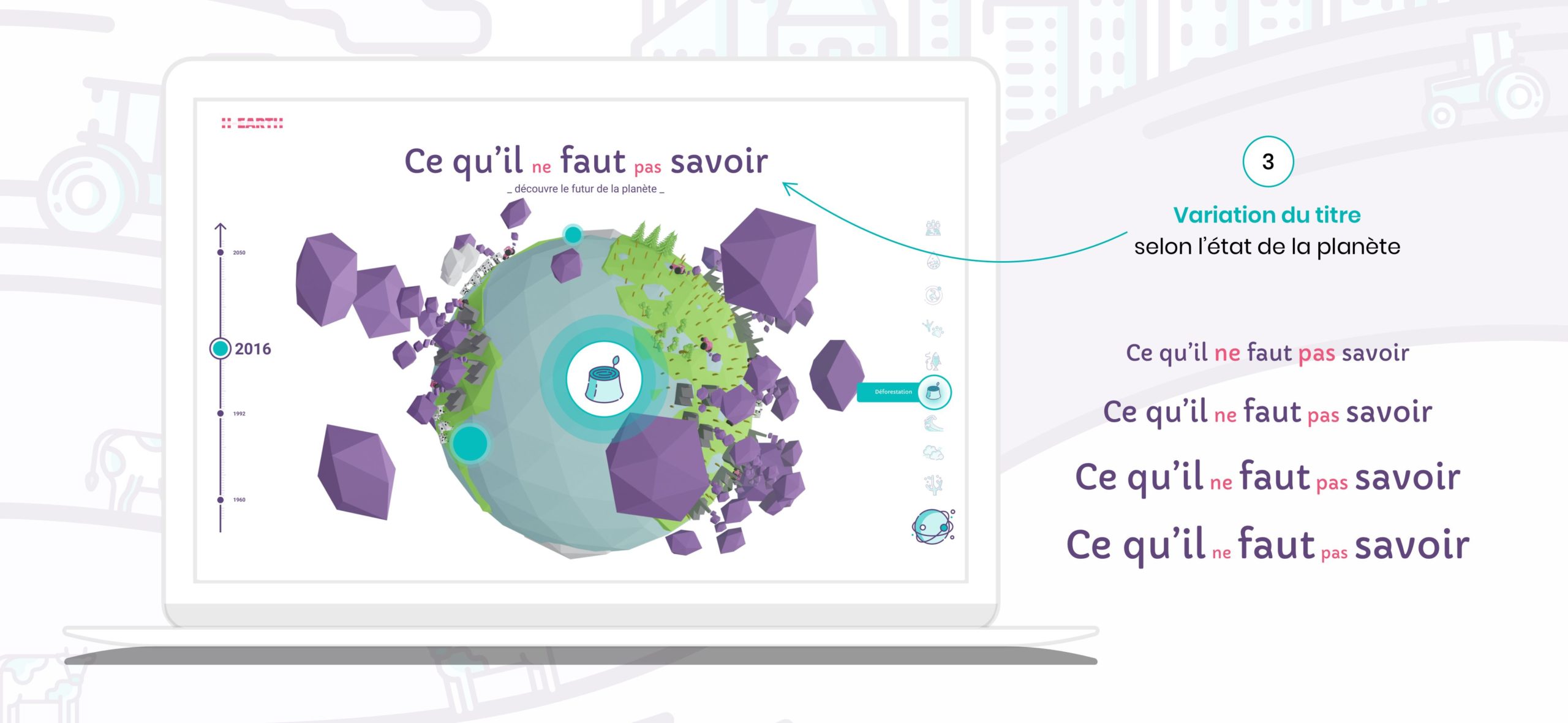 CandiceH Projet H-earth UX-UI-Design ; Vulgarisation Réchauffement Climatique Design02