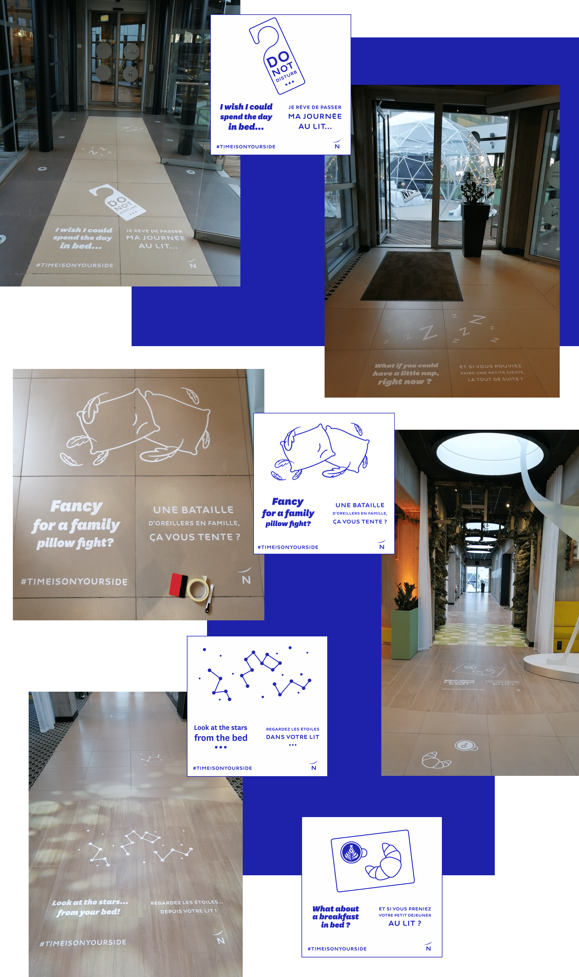 Novotel de l'aéroport de Charles-de-Gaulle : Parcours Client Signalétique et Marquage au sol et dans les ascenseurs par Candice Herbreteau